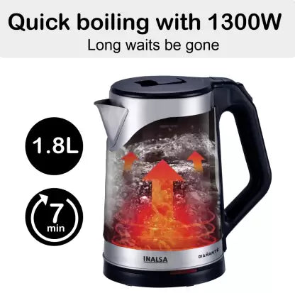 Inalsa Diamante Electric Kettle (1.8 L, Black) Inalsa Diamante Electric Kettle (1.8 L, Black)
